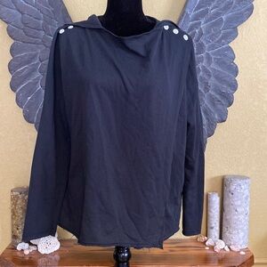 525 America Shoulder Wrap Front Sweater